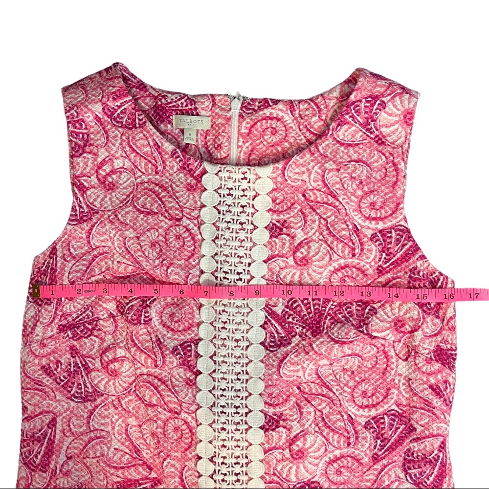 Talbots Pink Seashell w/ appliqué Sundress Dress size 8 - Picture 7 of 14